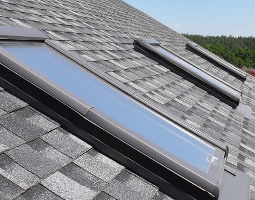 New skylights on roof located in Olympia, WA